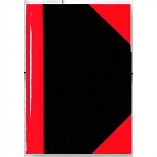 STYLEX Geschäftsbuch, kariert, A4, Einbandfarbe: schwarz/rot, 96 Blatt