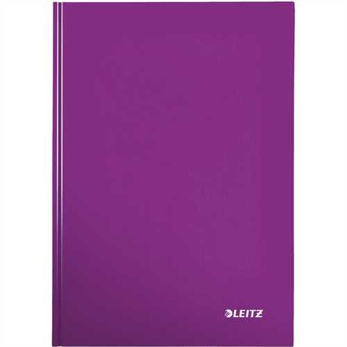 LEITZ Notizbuch WOW, liniert, A4, 90 g/m², Einbandfarbe: violett, 80 Blatt