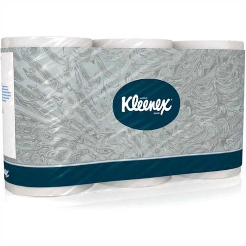 KLEENEX Toilettenpapier 350, Tissue, 3lagig, auf Rolle, 350 Blatt, hochweiß (36 Rollen)