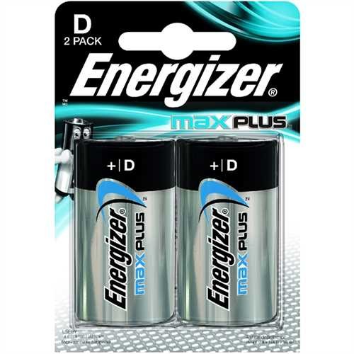 Energizer Batterie, MAX PLUS™, Alkaline, Mono, D, LR20, 1,5 V (2 Stück)