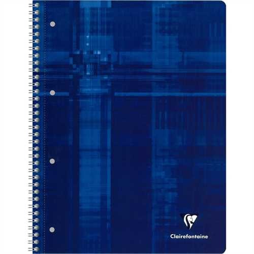 Clairefontaine Collegeblock, blau, kariert, A4+, 80 Blatt