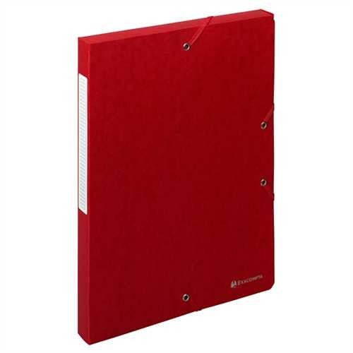 EXACOMPTA Dokumentenbox Exabox, Manilakarton, A4, 24 x 2,5 x 32 cm, rot