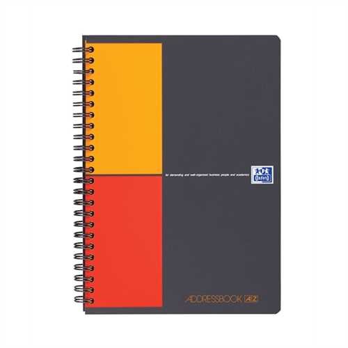 Oxford Adressbuch, PP, A5, schwarz/rot/orange