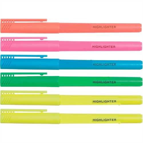 Simply™ Textmarker, Einweg, Keilspitze, 1 - 3 mm, Schaftfarbe: in Schreibfarbe, Schreibfarbe: 6er so