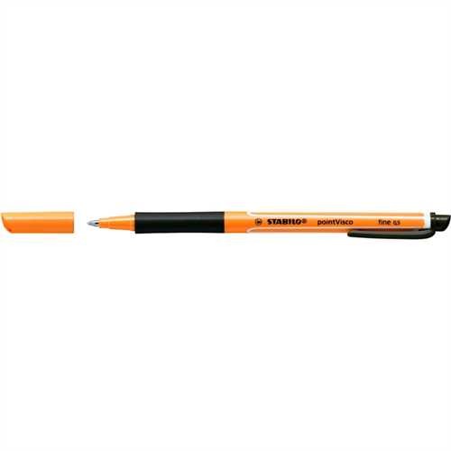 STABILO Tintenkugelschreiber pointVisco, mit Kappe, 0,5 mm, Schreibfarbe: schwarz