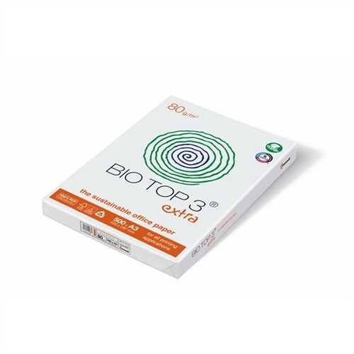 BIO TOP 3 Multifunktionspapier extra, A3, 80 g/m², TCF, naturweiß (500 Blatt)