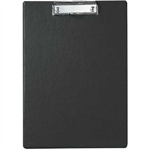 MAUL Schreibplatte, folienkaschiert, Klemme kurze Seite, A4, 22,9 x 31,9 cm, schwarz