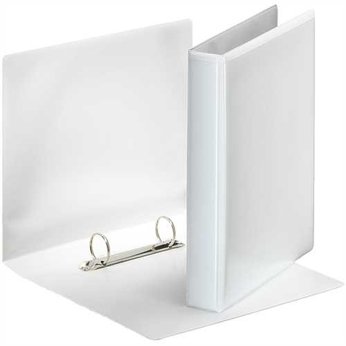 Esselte Präsentationsringbuch, Kunststoff, A5, 2-D-Ring-Mechanik, Ring-Ø: 25 mm, weiß