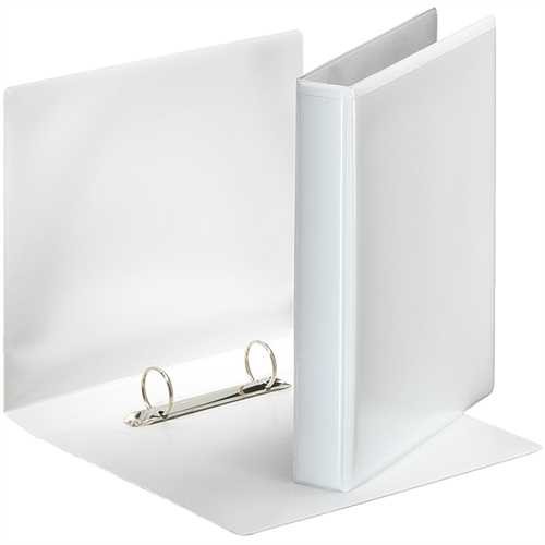 Esselte Präsentationsringbuch, Kunststoff, A5, 2-D-Ring-Mechanik, Ring-Ø: 25 mm, weiß
