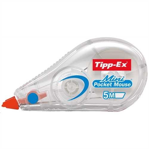 Tipp-Ex Korrekturroller Pocket Mouse, Mini, 5 mm x 6 m, transparent