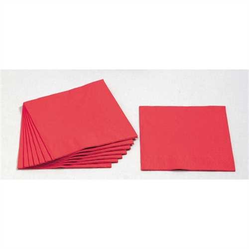 PAPSTAR Serviette, Tissue, 3lagig, 1/4 Falz, 33 x 33 cm, rot (250 Stück)