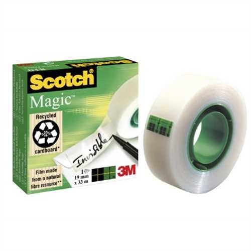 Scotch Klebeband Magic™ Tape 810, Zelluloseacetat, selbstklebend, permanent, 19 mm x 33 m, transpare