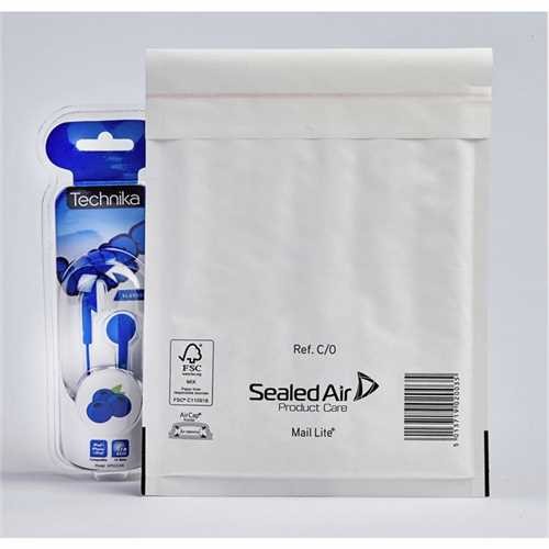 Mail Lite Luftpolstertasche, selbstklebend, Typ: C/0, 150 x 210 mm, weiß (100 Stück)
