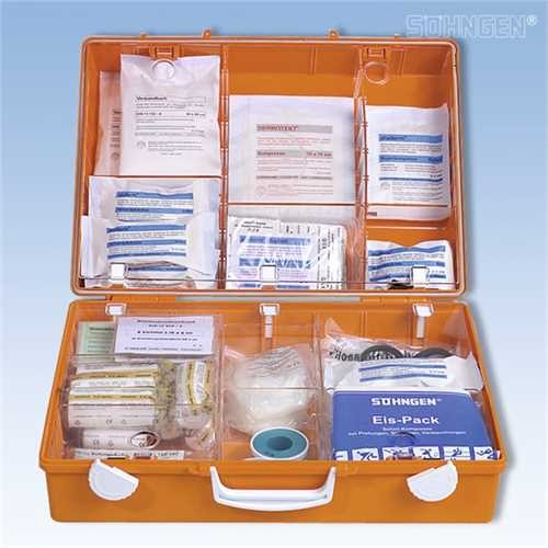 SÖHNGEN Erste-Hilfe-Koffer MT-CD Standard, Acrylnitril-Butadien-Styrol, Wandhalterung, gefüllt, Inha