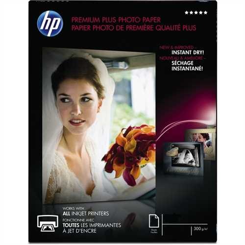 HP Inkjetpapier Premium Plus Photo Paper, A4, 300 g/m², weiß, seidenmatt (20 Blatt)