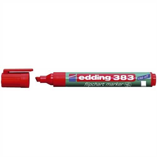 edding Flipchartmarker 383, Keilspitze, 1 - 5 mm, Schreibfarbe: rot