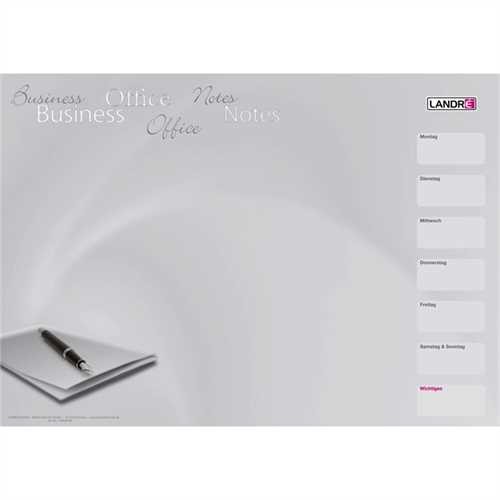 Schreibunterlage, Papier, 56,5 x 42 cm, 20 Blatt, weiß