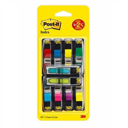 Post-it Haftmarker Index Mini + 684 Pfeil, 11,9 x 43,2 mm, sortiert (1 Set)