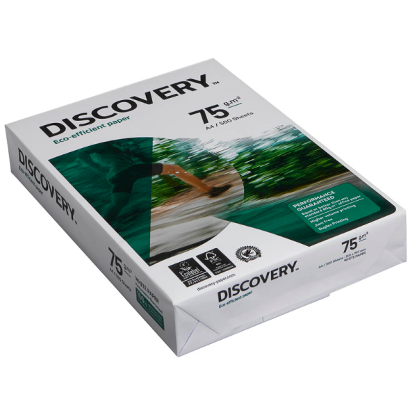 DISCOVERY Multifunktionspapier, A4, 75 g/m², ECF, hochweiß, matt (500 Blatt)