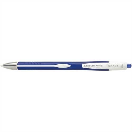 BIC Kugelschreiber ATLANTIS™ Exact, nachfüllbar, Druckmechanik, 0,3 mm, Schreibfarbe: blau