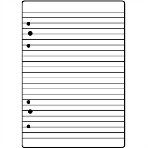 BRUNNEN Ringbucheinlage, liniert, 6fach Lochung, A5, 70 g/m² (50 Blatt)