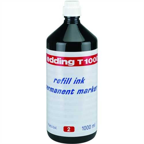edding Nachfülltusche, für: Permanentmarker, Schreibfarbe: rot (1 l)