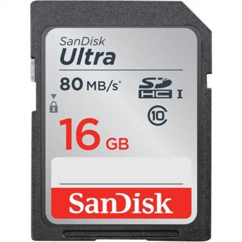 SanDisk Speicherkarte Ultra SDHC™, UHS-I, 16 GB, class: 10, Lesegeschwindigkeit: 80 MB/s