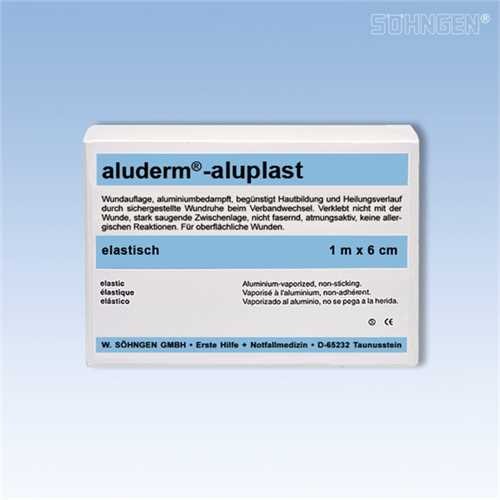 aluderm Pflaster aluplast, elastisch, 6 x 10 cm, weiß (10 Stück)