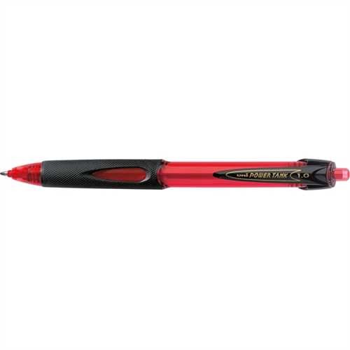 uni Kugelschreiber POWER TANK SN-220, 0,4 mm, transparent, Schreibfarbe: rot