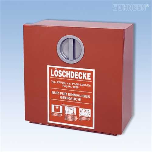 SÖHNGEN Löschdeckenkasten, Metall, Wandhalterung, leer, 30 x 12,5 x 30 cm, rot