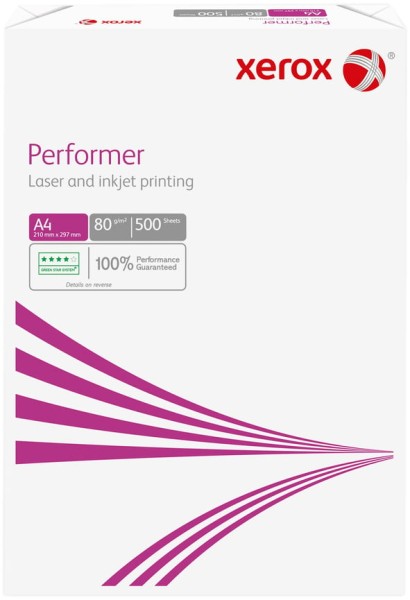 XEROX Multifunktionspapier Performer, A4, 80 g/m², ECF, weiß (500 Blatt)