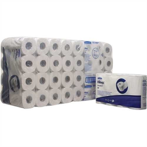 KLEENEX Toilettenpapier 350, Tissue, 2lagig, auf Rolle, 350 Blatt, hochweiß (64 Rollen)