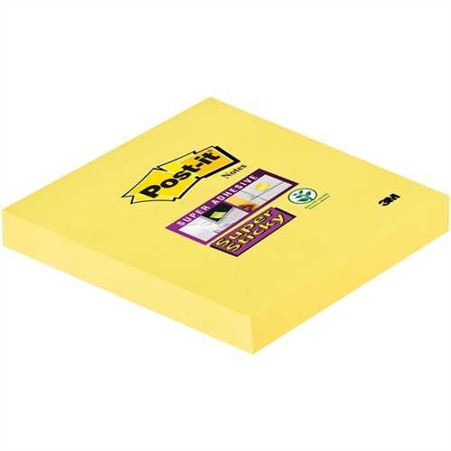 Post-it Haftnotiz Super Sticky, 76 x 76 mm, gelb, 90 Blatt (12 Blocks)