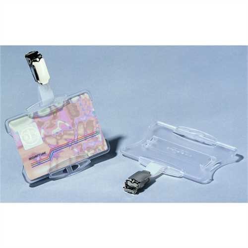 DURABLE Namensschild, mit: Clip, Kunststoff, 54 x 85 mm, transparent (25 Stück)