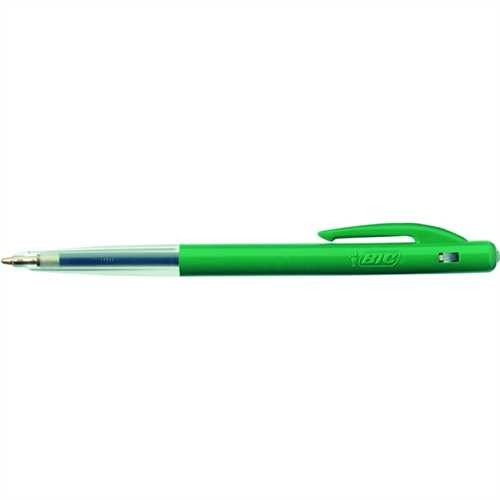 BIC Kugelschreiber M10™ clic, Einweg, Druckmechanik, M, 0,4 mm, Schreibfarbe: grün