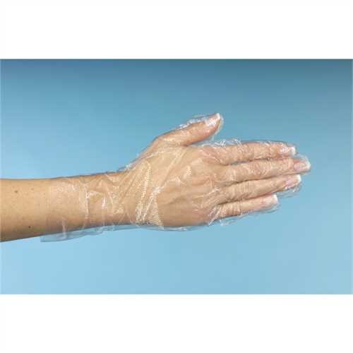 PAPSTAR Handschuh, unsteril, LDPE, Größe: M, farblos, transparent (500 Stück)