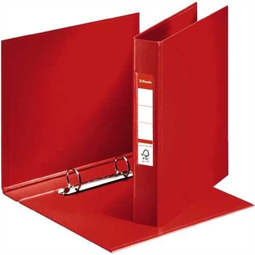 Esselte Ringbuch, PP-kaschiert, A5, 2-Ring-Reißmechanik, Ring-Ø: 25 mm, rot