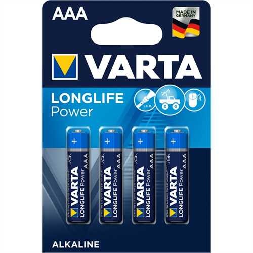 VARTA Batterie, LONGLIFE Power, Micro, AAA, LR03, 1,5 V, 1.200 mAh (4 Stück)