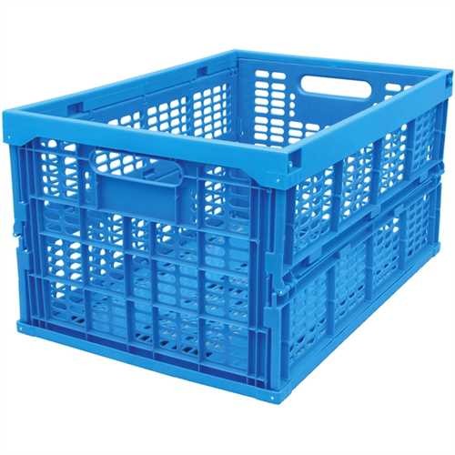 VISO Klappbox, Polypropylen, 45 l, 528 x 356 x 273 mm, Tragfähigkeit: 20 kg, blau