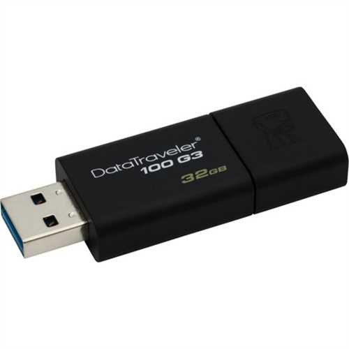 Kingston USB-Stick DataTraveler 100 G3, USB 3.0, 32 GB, Lesegeschwindigkeit: 100 MB/s, 60 x 10 x 21,