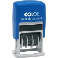 COLOP Datumstempel mini-dater S 120, mechanisch, Kunststoff, 24 x 4 mm, Schrifthöhe: 4 mm, blau/grau COLOP Datumstempel mini-dater S 120, mechanisch, Kunststoff, 24 x 4 mm, Schrifthöhe: 4 mm, blau/grau