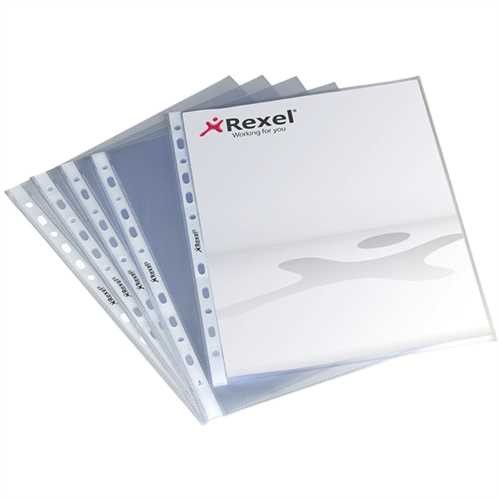 ReXel Prospekthülle, PP, oben offen, A4, 0,08 mm, farblos, genarbt (50 Stück)
