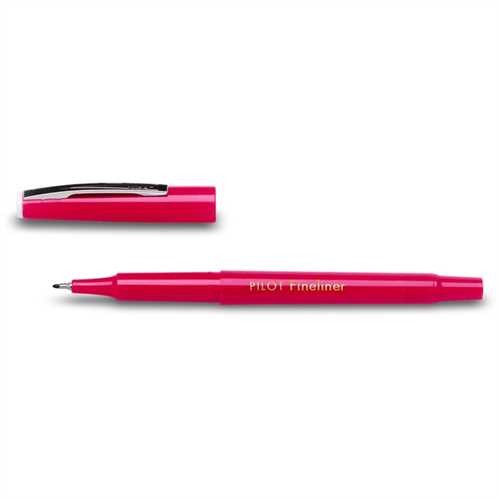 PILOT Fineliner SW-PPF, mit Kappe, 0,4 mm, Schaftfarbe: in Schreibfarbe, Schreibfarbe: rot