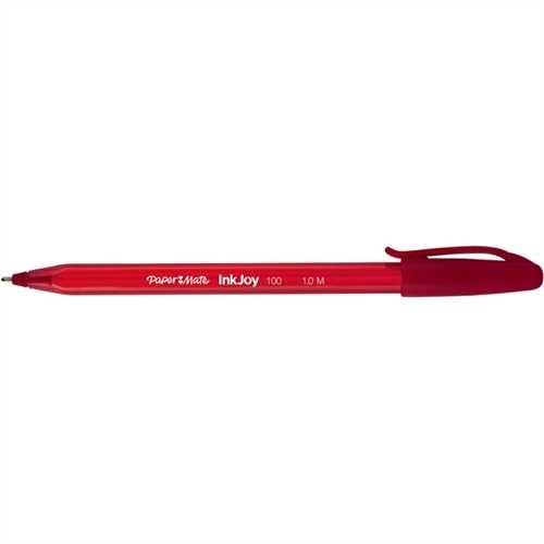 PAPER MATE Kugelschreiber, InkJoy™ 100, mit Kappe, M, Schreibfarbe: rot