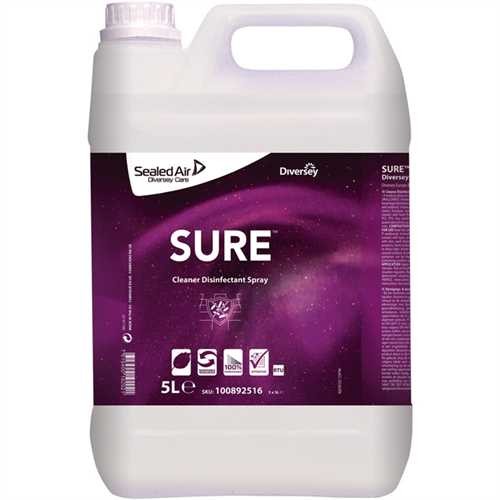 Diversey Desinfektionsreiniger SURE™ Cleaner Disinfectant Spray, flüssig, Kanister (5 l)
