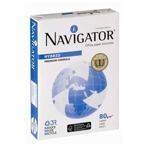 NAVIGATOR Multifunktionspapier HYBRID, A4, 80 g/m², RC, weiß (500 Blatt)