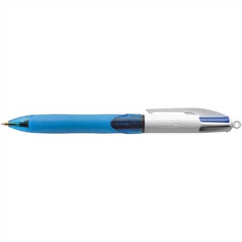 BIC Mehrfarbkugelschreiber, 4Colours™ GRIP MEDIUM, nachfüllbar, Druckmechanik, 0,4 mm, Schaftfarbe: