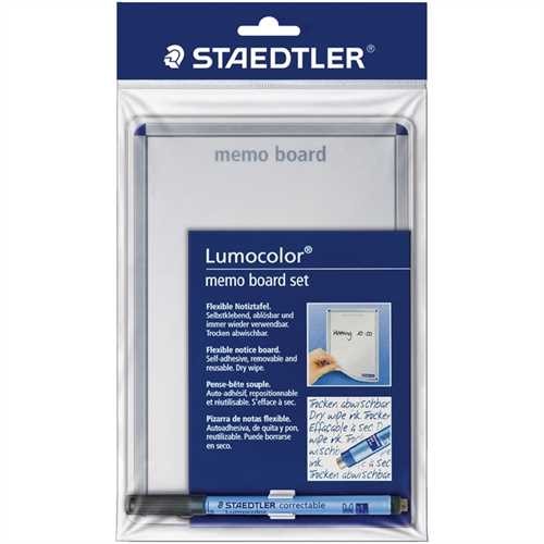 STAEDTLER Schreibtafel Lumocolor memo board, A5, mit Stifteclip, nicht magnetisch, 14,8 x 21 cm
