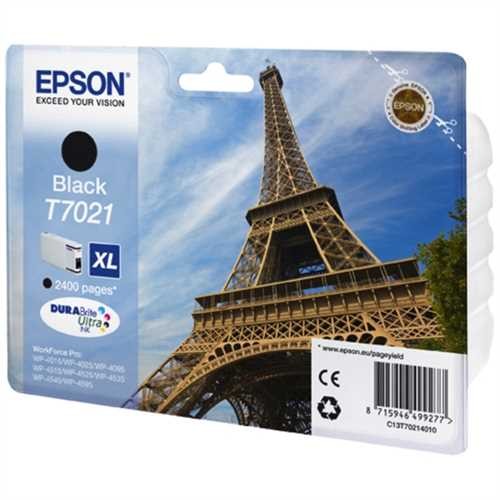 EPSON Tintenpatrone, T7021XL, C13T70214010, original, schwarz, 45,2 ml, 2.400 Seiten