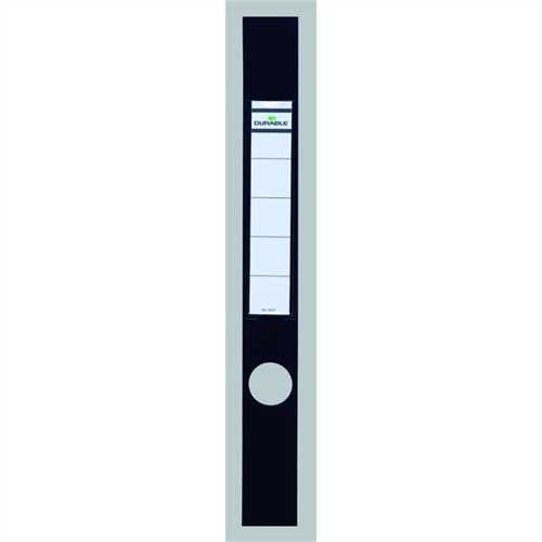 DURABLE Rückenschild ORDOFIX, selbstklebend, Kunststoff, schmal / lang, 40 x 390 mm, schwarz (10 Stü